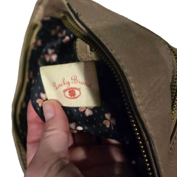 LUCKY BRAND Diamond Patchwork BoHo Leather Crossbody - Picture 7 of 7